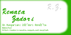 renata zadori business card